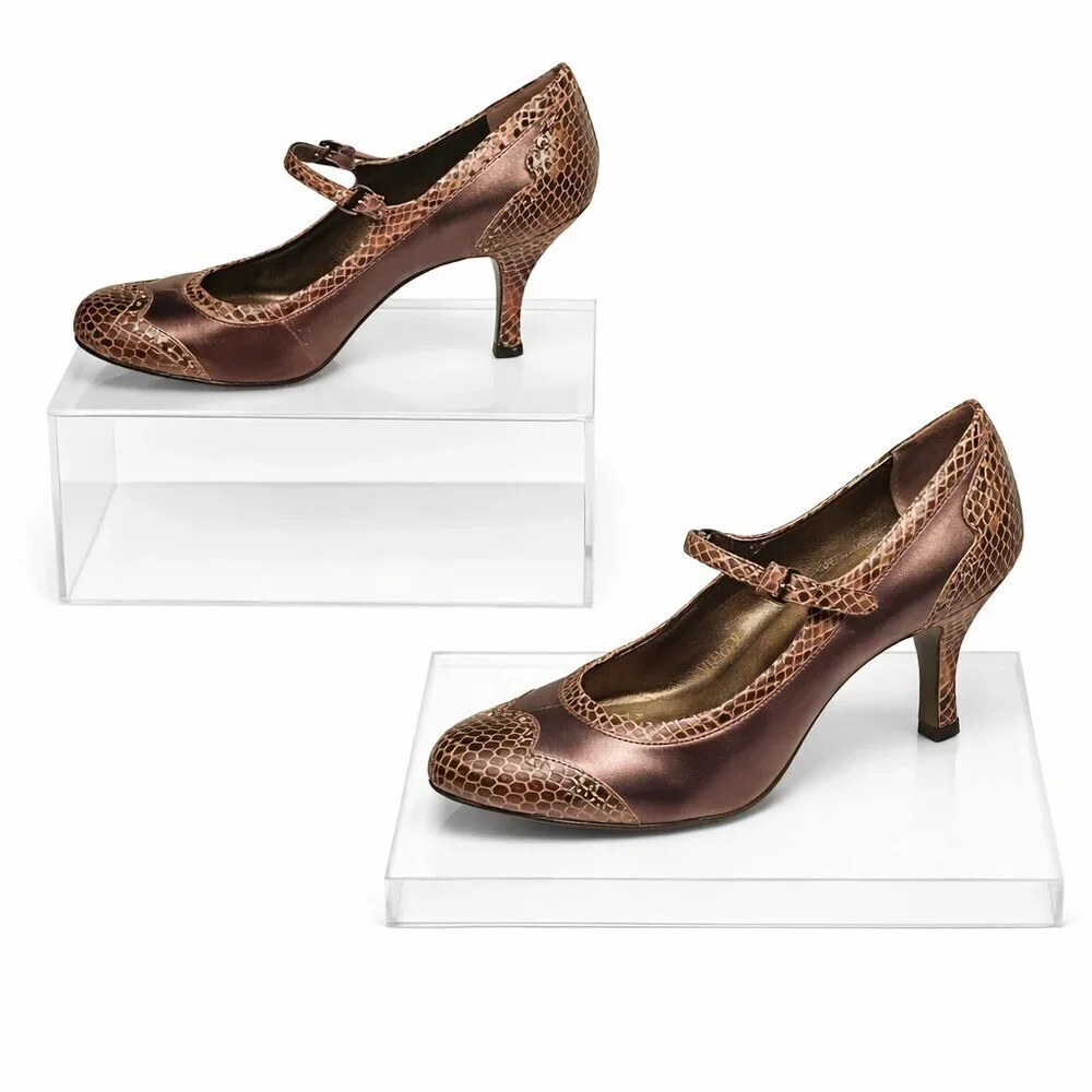 Franco Sarto Mary Jane Snakeskin Pumps Heels 8.5M